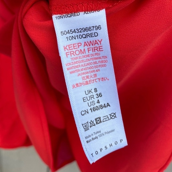 TopShop Wrap Red Mini Dress - Picture 6 of 7